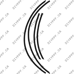 Wheel Lip Rear, L&R 2002-2003 Acura CL 03-02 2D Cpe PPF