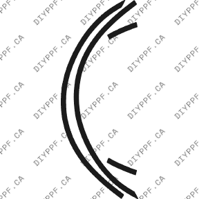 Acura TL Base (2002–2003) Wheel Lip Front Left and Right Paint Protection Film (PPF) Kit – 4-Door Sedan