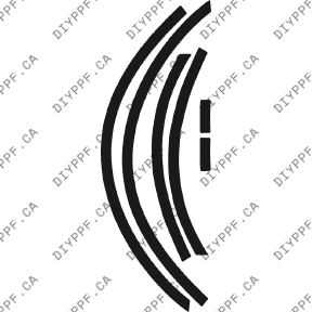 Acura TL Base (2002–2003) Wheel Lip Rear Left And Right Paint Protection Film (PPF) Kit – 4-Door Sedan