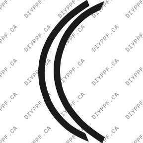 Wheel Lip Front, L&R 2002-2005 BMW 7i Series 05-02 4D Sdn PPF