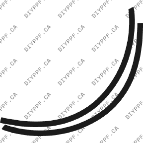 Wheel Lip Front, L&R 2002-2007 Cadillac CTS 07-02 4D Sdn PPF