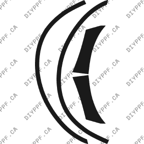 Wheel Lip/Splash Front, L&R 2000-2005 Cadillac DeVille 05-00 4D Sdn PPF