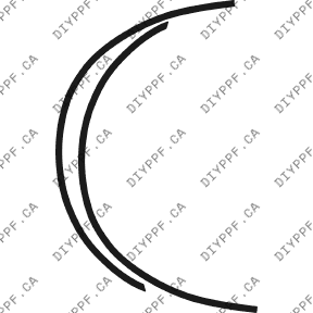 Wheel Lip Front, L&R 2000-2004 Chevrolet Corvette 04-00 2D Hardtop PPF