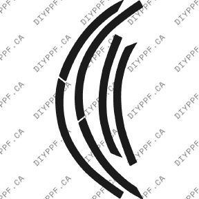 Wheel Lip Rear, L&R 2002-2003 Dodge Stratus 03-02 4D Sdn PPF