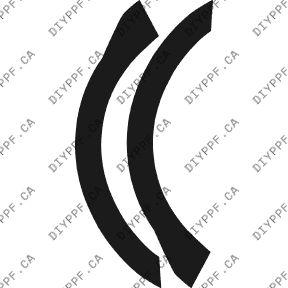 Wheel Lip/Splash Front, L&R 2003-2004 Isuzu Axiom 04-03 4D SUV PPF