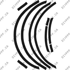 Wheel Lips 2002-2006 Mercedes-Benz E Class 06-02 4D SW PPF