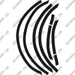 Wheel Lips 2002-2005 Mercedes-Benz ML Class 05-02 4D SUV PPF