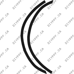 Wheel Lip Front, L&R 2002-2005 Mercedes-Benz ML Class 05-02 4D SUV PPF