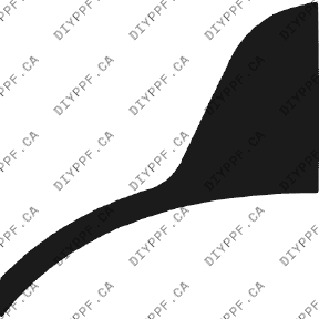 Chevrolet Cavalier Sport (2002–2002) Rear Splash Left Upper Paint Protection Film (PPF) Kit – 2-Door Coupe