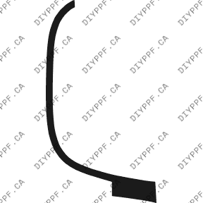 Chevrolet Silverado Base (2002–2002) Front Lip Splash Right Paint Protection Film (PPF) Kit – Extended Cab Long Bed