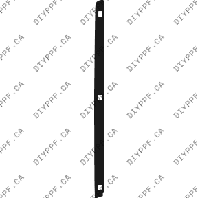 Chevrolet Silverado Base (2002–2002) Bed Side Rail Right Paint Protection Film (PPF) Kit – Pickup Long Bed