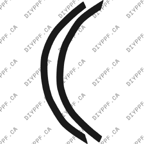 Wheel Lip Front, L&R 2002-2003 Mercedes-Benz ML Class w/flares 03-02 4D SUV PPF