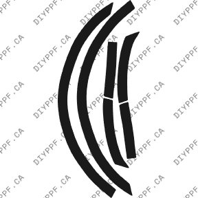 Wheel Lip Rear, L&R 2002-2003 Mercedes-Benz ML Class w/flares 03-02 4D SUV PPF