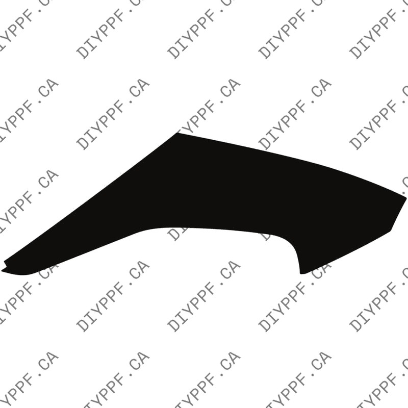 Fender, Left, Wrapped 2021-2024 Porsche Taycan Turbo S Cross Turismo 24-21 4D SW PPF