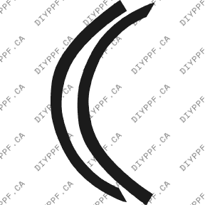 Wheel Lip Front, L&R 2004-2006 Mazda Mazda3 06-04 4D Sdn PPF