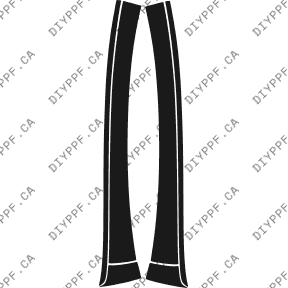 A Pillar 2006-2007 Lexus GS w/o sensor 07-06 4D Sdn PPF