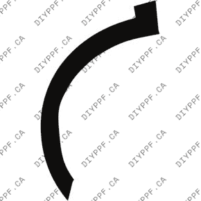 Wheel, Flare Front, Full Left 2021-2023 Porsche Cayenne GTS Coupe 23-21 4D SUV PPF