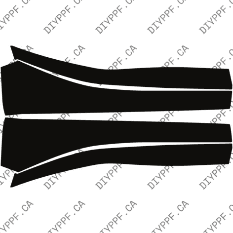 Door Panels Rear, L&R 2022-2024 KIA EV6 GT 24-22 4D SUV PPF