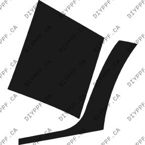 Bentley Continental GT (2008–2011) Rear Splash Right Paint Protection Film (PPF) Kit – 2-Door Coupe