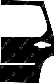 Cadillac Escalade Platinum (2009–2014) Rear Left Door Paint Protection Film (PPF) Kit – 4D SUV