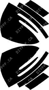 Mirrors 2011-2012 Mercedes-Benz GL w/ Sport Package w/ washers 12-11 4D SUV PPF