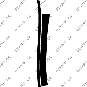 Door, A Pillar Right 2014-2016 Mercedes-Benz CLA Class 16-14 4D Sdn PPF