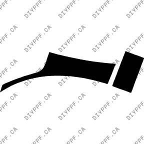 Acura TSX Special Edition (2013–2014) Front Splash Left Paint Protection Film (PPF) Kit – 4-Door Sedan