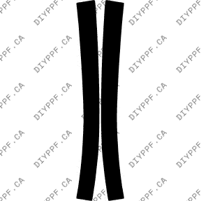 Cadillac ATS Base (2013–2014) A Pillar Paint Protection Film (PPF) Kit – 4-Door Sedan