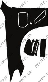 Fender/ Mirror Hybrid Badge, Left Full 2017-2020 BMW 5 Series 20-17 4D Sdn PPF