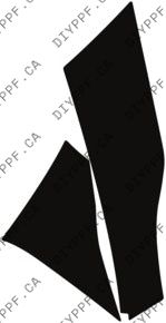 Fender, Left, Wrapped 2017-2023 Tesla Model 3 23-17 4D Sdn PPF