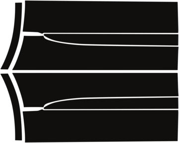 Door Panels Rear, L&R 2020-2024 Lincoln Aviator Grand Touring/Black Label 24-20 4D SUV PPF